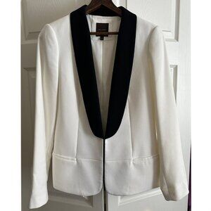 The Limited Off-White & Black Tuxedo Blazer, Size Medium